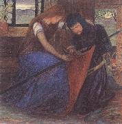 A Lady Affixing a Pennant to a Knight's Spear